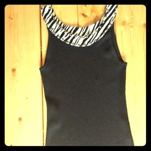 Black & Zebra Belldini Tank